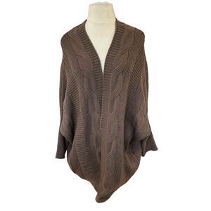 🔥4/$25 Brown Woven Acrylic Cardigan Size Medium